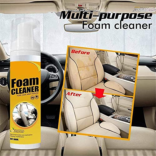 Multipurpose Foam Cleaner Spray - Foam Cleaner for Car and House Lemon Flavor - All-Purpose Household Cleaners for Kitchen, Bathroom, Car (1pcs)