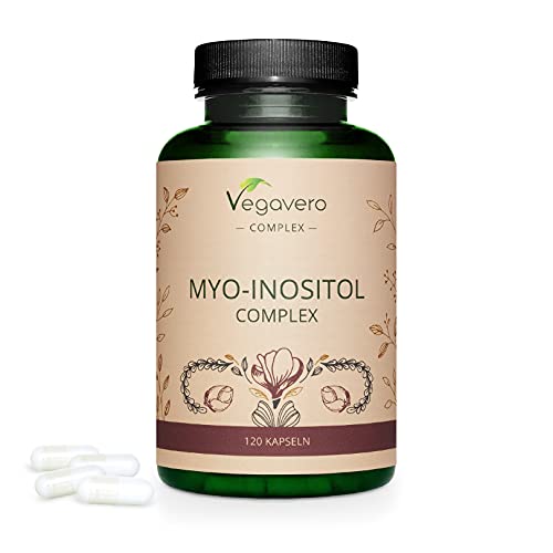 Myo Inositol Complex Vegavero® | PCOS | Con Chiro Inositol + Coenzima Q10 & Ácido Fólico | Sin Aditivos| Síndrome Ovarios Poliquístico + Fertilidad Mujer & Equilibrio Hormonal | 120 Cápsulas