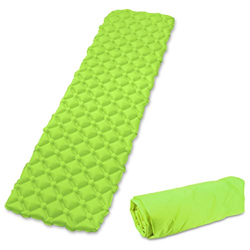 Navaris colchón Inflable con Estructura alveolada - Esterilla Hinchable para Camping en DIV. Colores - Colchoneta de Aire portátil para Dormir