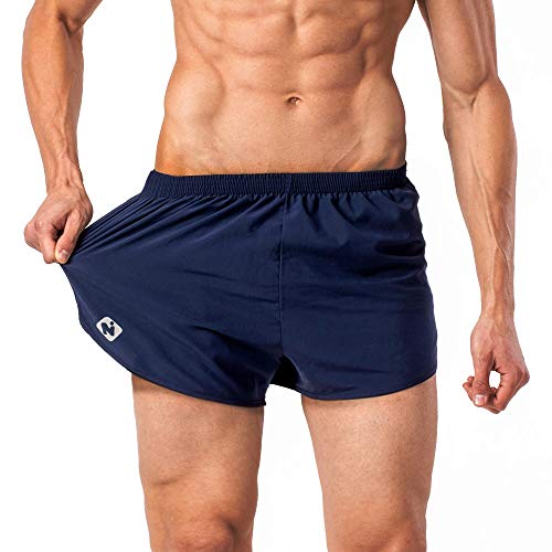 Naviskin pantalones cortos ligeros de secado rápido para correr para hombre -  Azul marino -  X-Large