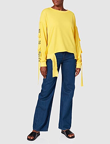 Neon Coco NO Rules Oversized Hoodie Sudadera, Amarillo (Yellow C18), 34 (Tamaño del Fabricante:S) para Mujer