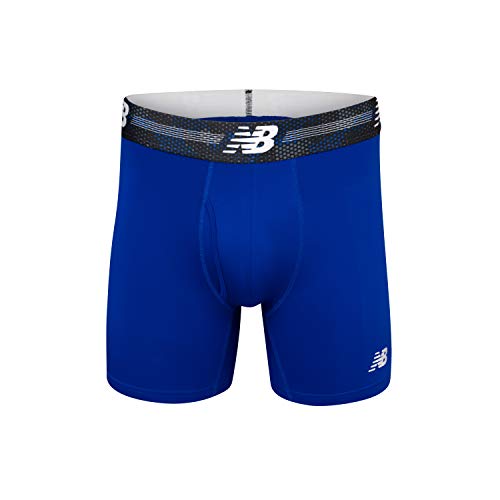 New Balance Men's 6" Boxer Brief Fly Front with Pouch, 3-Pack, Small