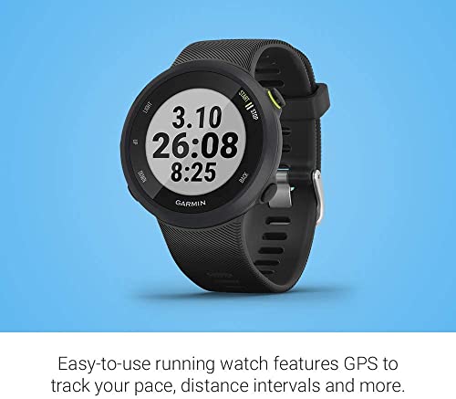 Newest Garmin Forerunner 45 GPS Smartwatch 42mm, Lightweight, Waterproof, Wellness & Sport Tracking, 24/7 Heart Rate Monitoring, Bluetooth, Garmin Coach 2. (Black | Deep Green Band)