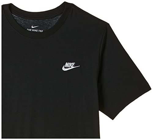 NIKE M NSW Club tee Camiseta de Manga Corta, Hombre, Black/White, S