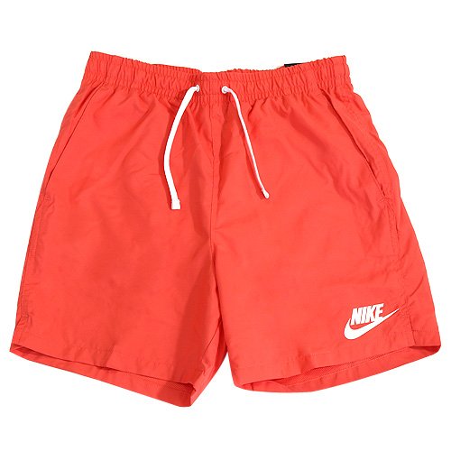 NIKE M NSW WVN Flow Short Tejida Hombre, Hombre, 832230-816, Corail Rush/Blanc/Blanc, FR : 2XL (Taille Fabricant : 2XL)