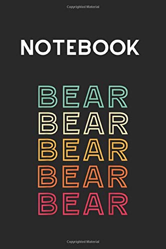 Notebook: Retro Bear Vintage Bear Wide Ruled Paper Notebook Journal | Nifty Wide Blank Lined Workbook for Teens Kids Students Girls for Home School Teacher Kids Boy Grils College Size 6 x 9