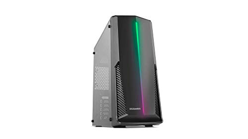 Nox Hummer Spark -NXHUMMERSPARK - Semitorre tira LED ARGB Rainbow ATX-Micro ATX, lateral acrílico, espacio hasta 3 ventiladores, USB 3.0, compatible con graficas de gran tamaño, color negro