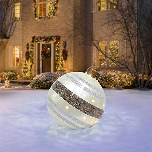 Nuevo 1pcs 60cm Bolas de Navidad Decoraciones para árboles de Navidad Atmósfera al Aire Libre Juguetes inflables para el hogar Ball-07, ESPAÑA