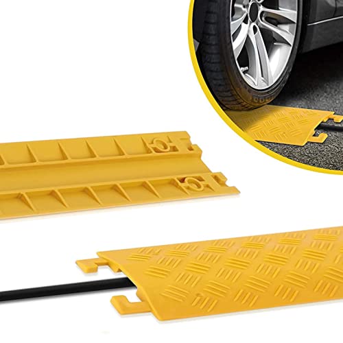 NVERIAG Rampa Protector del Cable De PVC, Cubierta Protectora De Rampa De Cable Duradera para El Piso De La Escenario De La Etapa del Piso del Piso(Size:100 * 13 * 2cm,Color:Amarillo)