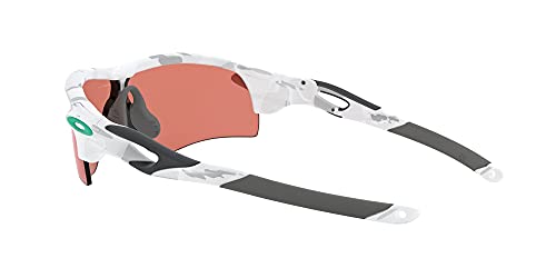 Oakley Gafas de sol rectangulares para hombre Oo9206 Radarlock Path Low Bridge Fit, Multi Camo Alpine/Prizm Dark Golf