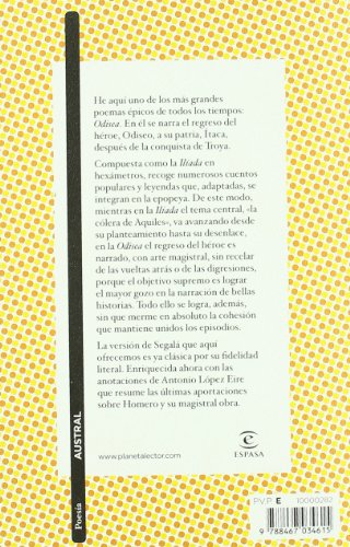 Odisea: Traducción de Luis Segalà y Estalella. Edición de Antonio López Eire. Guía de lectura de Alfonso Cuatrecasas Targa (Clásica)