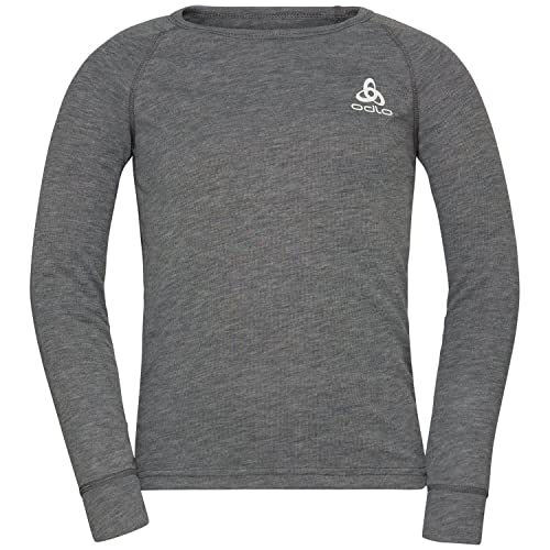 Odlo Active Warm Eco Kids 104 - Camiseta de Manga Larga para niños, Color Gris