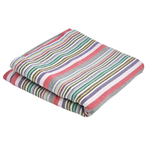 OFNMY Sábana Manta Ultra Suave 100% Estilo Rayas, Colcha Cómoda y Transpirable (200x230Cm)