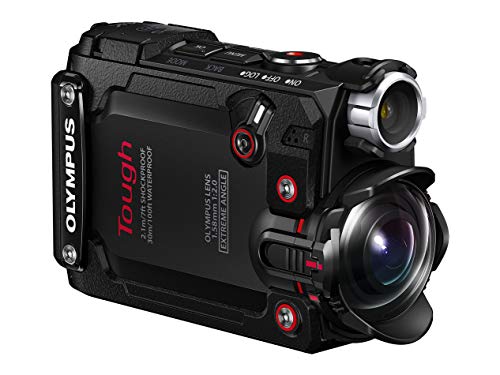 Olympus TG-Tracker - Cámara de acción de 7.2 MP (Pantalla abatible de 1.5", GPS, WiFi, estabilizador de 5 Ejes, Video 4K), Color Negro