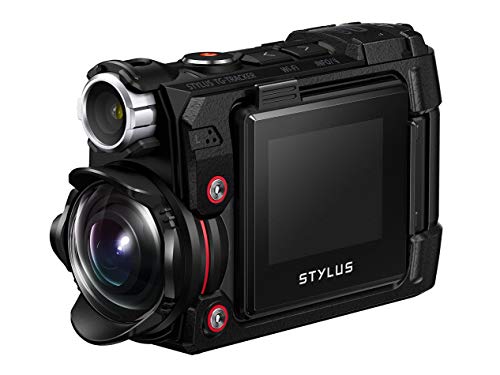 Olympus TG-Tracker - Cámara de acción de 7.2 MP (Pantalla abatible de 1.5", GPS, WiFi, estabilizador de 5 Ejes, Video 4K), Color Negro