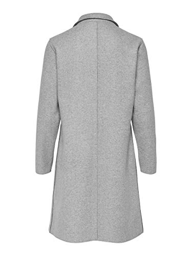 Only Onlcarrie Bonded Coat Otw Noos Abrigo, Light Grey Melange, M para Mujer