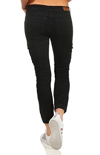 Only Onlmissouri Reg Ankl Cargo Pant Pnt Noos Pantalones Casuales, Black/Wash:Black Washed, 34 para Mujer