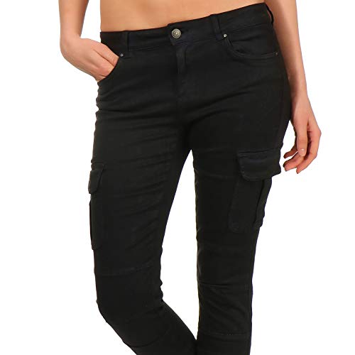 Only Onlmissouri Reg Ankl Cargo Pant Pnt Noos Pantalones Casuales, Black/Wash:Black Washed, 34 para Mujer