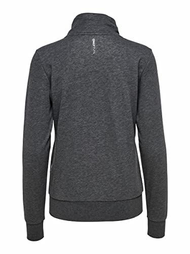 Only Onpelina High Neck Sweat-Opus Sudadera, Gris (Dark Grey Melange Dark Grey Melange), Large para Mujer