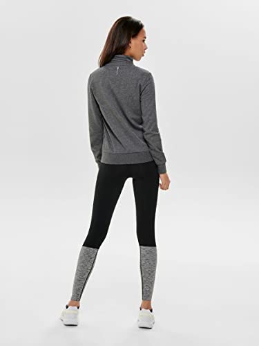 Only Onpelina High Neck Sweat-Opus Sudadera, Gris (Dark Grey Melange Dark Grey Melange), Large para Mujer