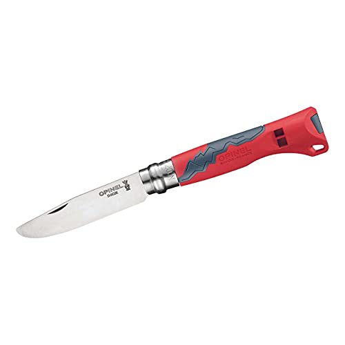 Opinel Junior O001897 - Cuchillo N°07, Rojo, M