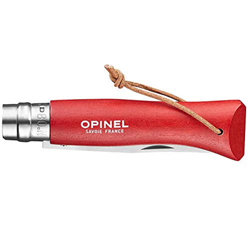 Opinel O001705 Tradición Colorama, Unisex, Rojo, 8 cm