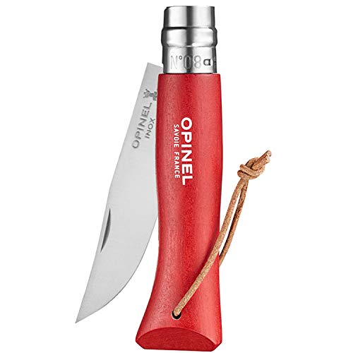 Opinel O001705 Tradición Colorama, Unisex, Rojo, 8 cm