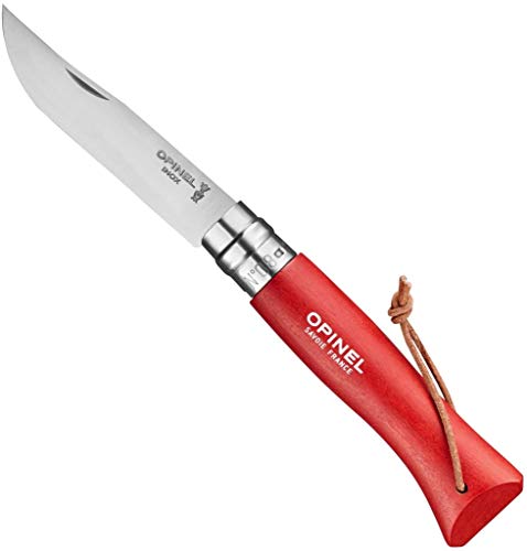 Opinel O001705 Tradición Colorama, Unisex, Rojo, 8 cm