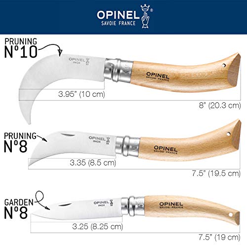 Opinel O133080 Caja Individual Cuchillo de Jardín N°08, marrón, M