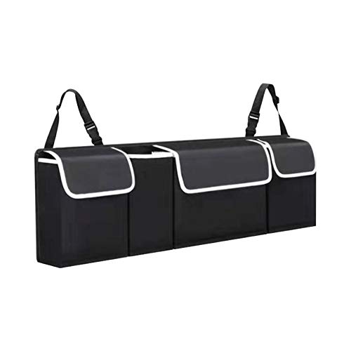 Organizador de bolsas para maletero de coche, para varias cosas, fuerte estabilidad, 3 correas de hebilla ajustables para ajustar, PVC impermeable, plegable, mantiene tu coche ordenado y limpio.