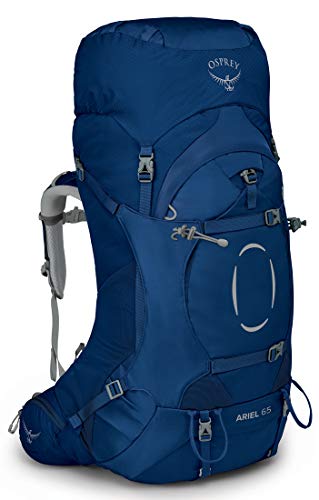 Osprey Ariel 65 Mochila de Mujer para excursiones, Azul (Ceramic Blue), Talla WM/L