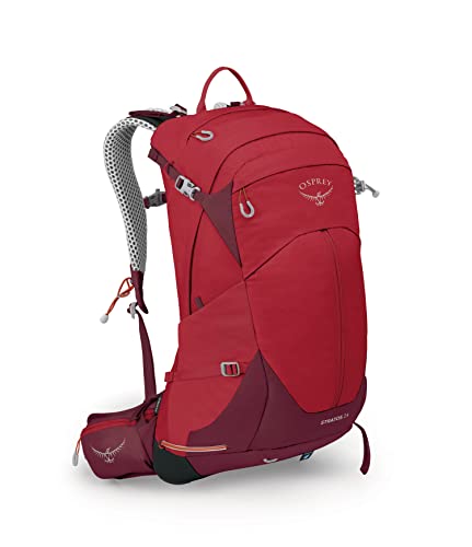 Osprey Europe Stratos 24 - Mochila de senderismo para hombre, color rojo, O/S