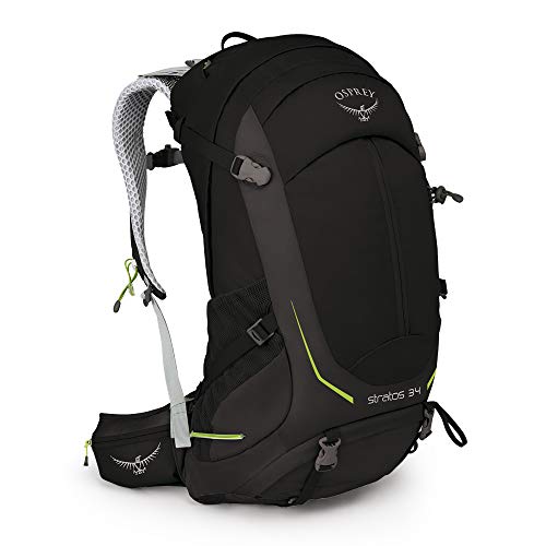 Osprey Stratos 34 Men's Ventilated Hiking Pack - Black (M/L)