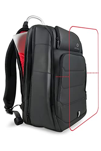 OXIDIA Mochila Expandible de 25 a 33.5L, de 2 a 5 días de Capacidad | Mochila de Viaje de Negocios | Impermeable Mochila Ordenador Portátil 15,6" | Puerto USB | TSA Compatible