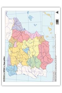 PACK 50 MAPAS ESPAÑA POLITICO MUDOS