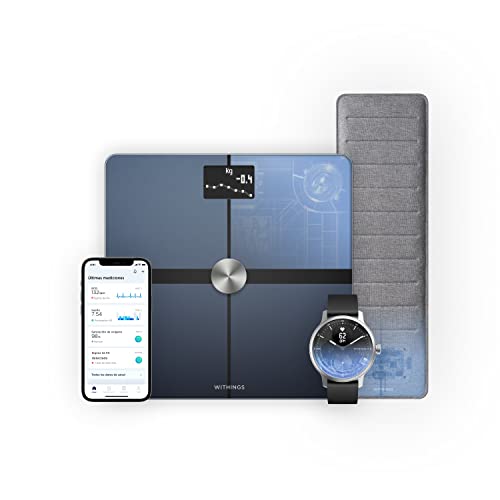 PAQUETE DE SALUD INTELIGENTE DE WITHINGS: báscula inteligente Body+ de WITHINGS, reloj inteligente ScanWatch de WITHINGS y sensor de sueño Sleep Analyzer de WITHINGS