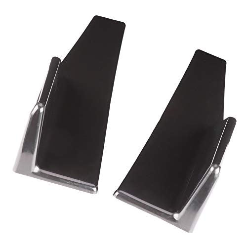 Par de faldón lateral universal divisor basculante difusor lateral Winglet Wing Kit de carrocería de coche negro brillante 17.7x3.3in