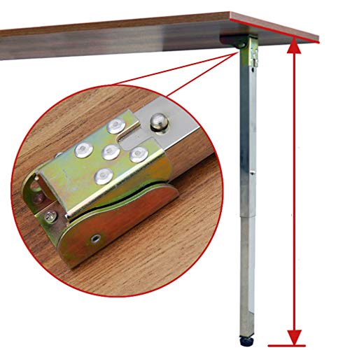 Pata Extensibles de Mesa,Ajustables Patas de Muebles de Metal de Acero Inoxidable,Patas de Escritorio de Barra Telescópica Plegables,Patas de Soporte,Accesorios de Bricolaje(70cm/27.6in)