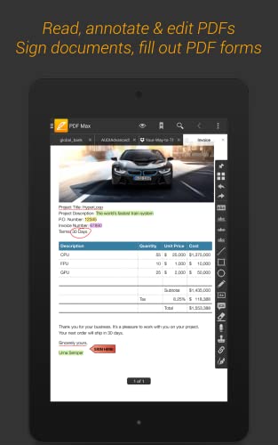 PDF Max - Read, Annotate & Edit PDF documents plus Fill out PDF Forms!