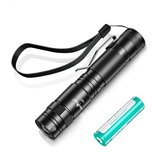 PEETPEN L21 Linterna LED Recargable Alta Potencia,500 metros de largo alcance, 5 modos Portátil Impermeable Linterna para Ciclismo Montañismo Camping Senderismo Emergencia