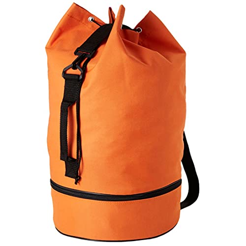 Petate Naranja con Asa Lateral y Hombrera Ajustable y Cierre con Cordón, Mochila con Compartimento para Zapatos con Cremallera - North Adventure