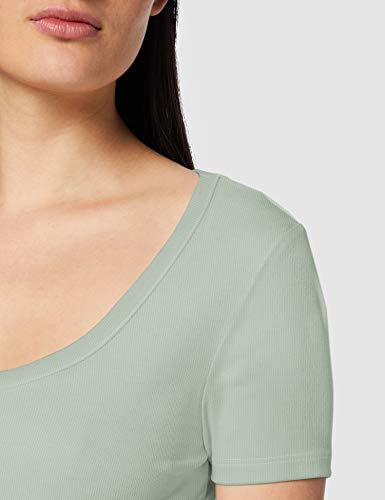 PIECES PCKAITLIN SS U-Neck Top Noos BC Camiseta sin Mangas, Detalle: CP/Jadeite, M para Mujer