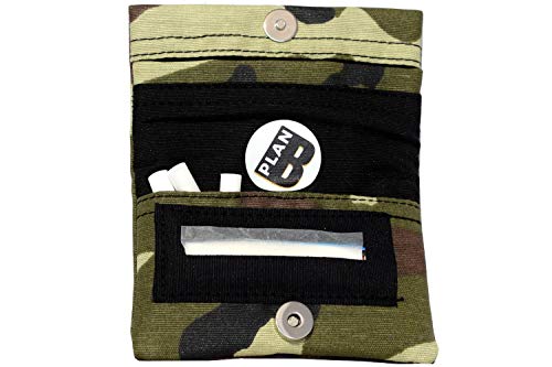 Plan B, Pitillera Tabaco de Liar, Two Days Militar, 11 x 7 cm, 15 g, con Bolsa Interior de Goma EVA, Verde