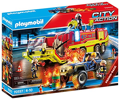 PLAYMOBIL City Action Operación de Rescate con Camión de Bomberos, A partir de 4 años (70557)