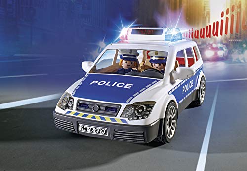 PLAYMOBIL- City Action Playset, Coche de Policía con Luces y Sonido, Multicolor (6920)