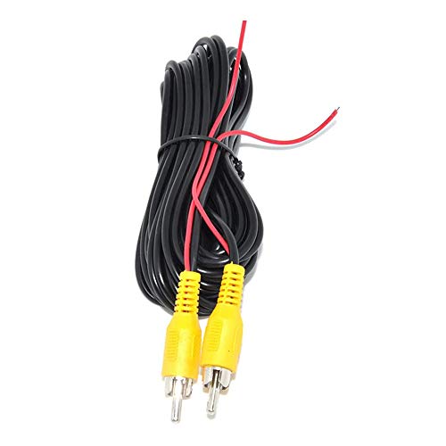 POFET Cable de Video de extensión RCA con Cables Rojos de activación inversa para la cámara del Monitor de visión Trasera del automóvil Cableado de CCTV LED (6 Metros y 20 pies)