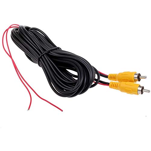 POFET Cable de Video de extensión RCA con Cables Rojos de activación inversa para la cámara del Monitor de visión Trasera del automóvil Cableado de CCTV LED (6 Metros y 20 pies)