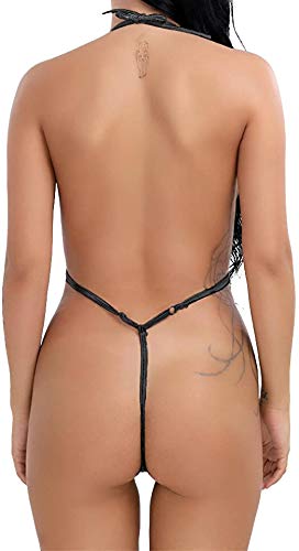 Pradize Bikini Sling Slingshot Negro Brillante