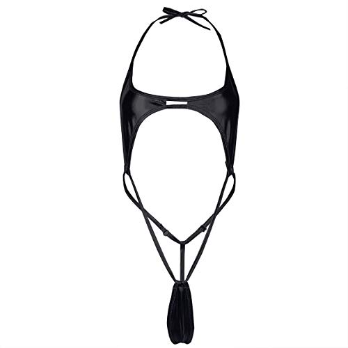 Pradize Bikini Sling Slingshot Negro Brillante