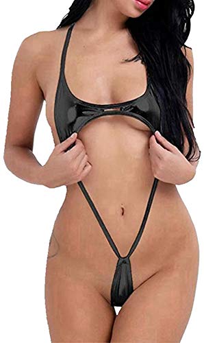 Pradize Bikini Sling Slingshot Negro Brillante